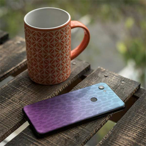 Cheetah Print Purple and Blue Google Pixel 3a Skin
